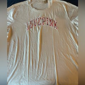 Pink short sleeve campus tee